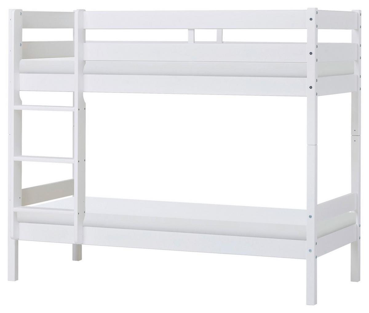 Etagenbett Eco Comfort Weiß, Lf: 70x160 cm - Weiß/Naturfarben, MODERN, Holz (70/160cm) - MID.YOU