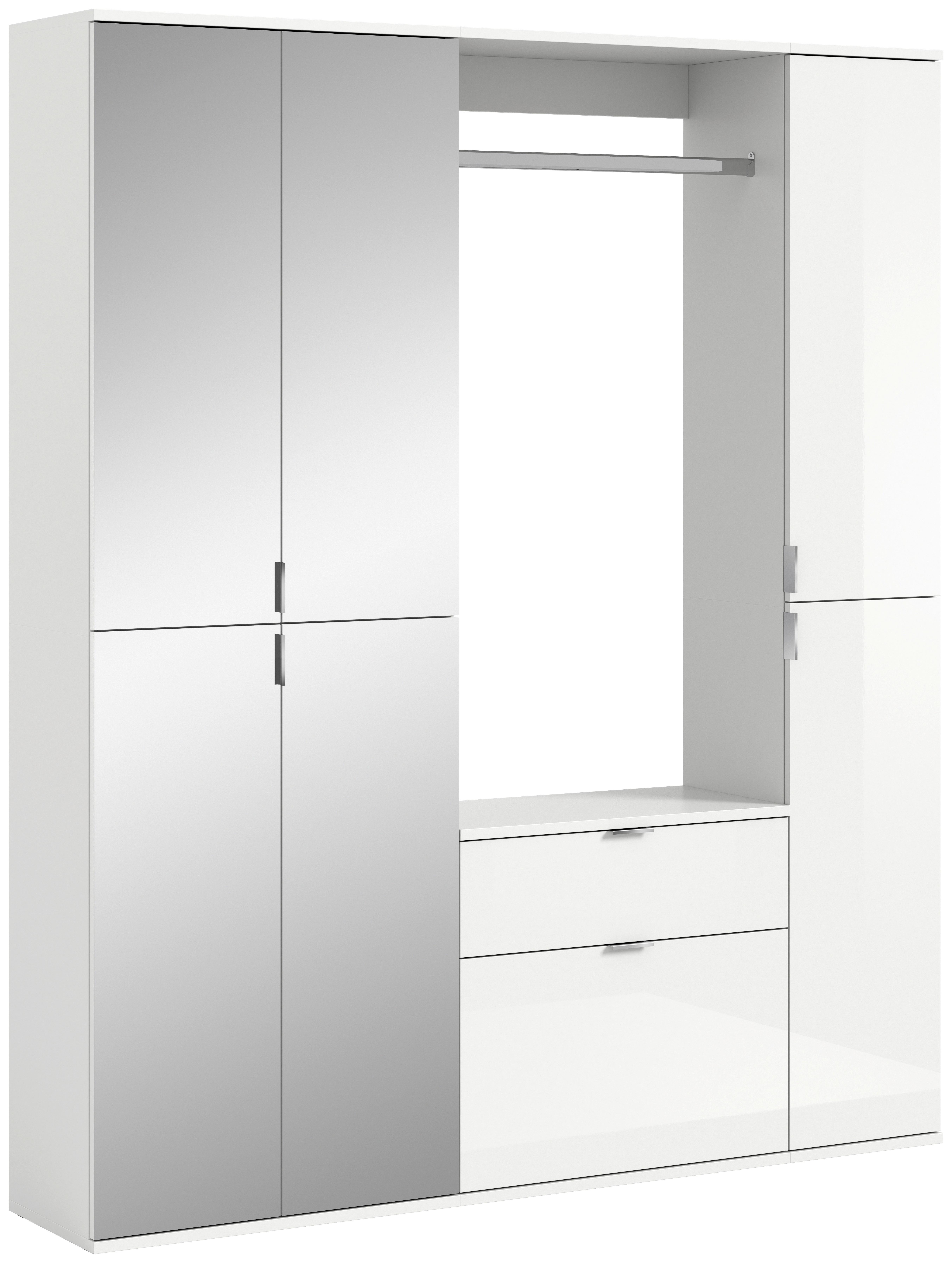 Garderobe Projekt X Weiß B: 152 cm mit Spiegel