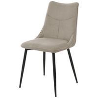 Vierfußstuhl Vera Beige Echtholz Beine - Beige/Schwarz, KONVENTIONELL, Holz/Textil (46/86/59cm) - Nedis SmartLife