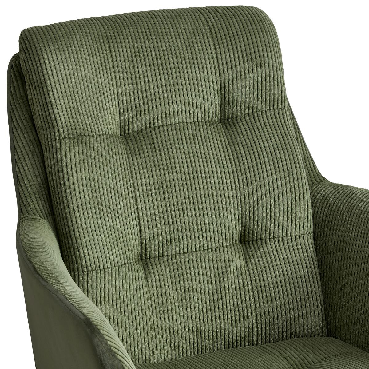 Armlehnstuhl Nizza - Schwarz/Grün, LIFESTYLE, Textil/Metall (60/94/64cm) - MID.YOU