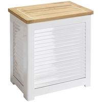 Truhe Classic 5066212 - Weiß/Teakfarben, ROMANTIK / LANDHAUS, Holz (52/55/36cm) - MID.YOU