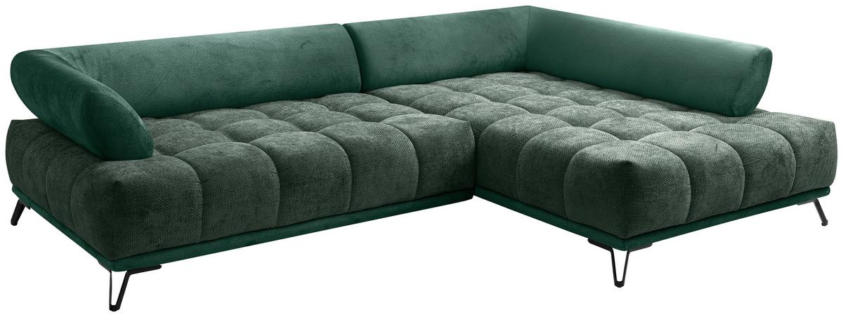 LARGO, pravá, tmavě zelená, potřeba šířky dveří 90 cm - černá/tmavě zelená, Moderní, kov/textil (262/184cm)