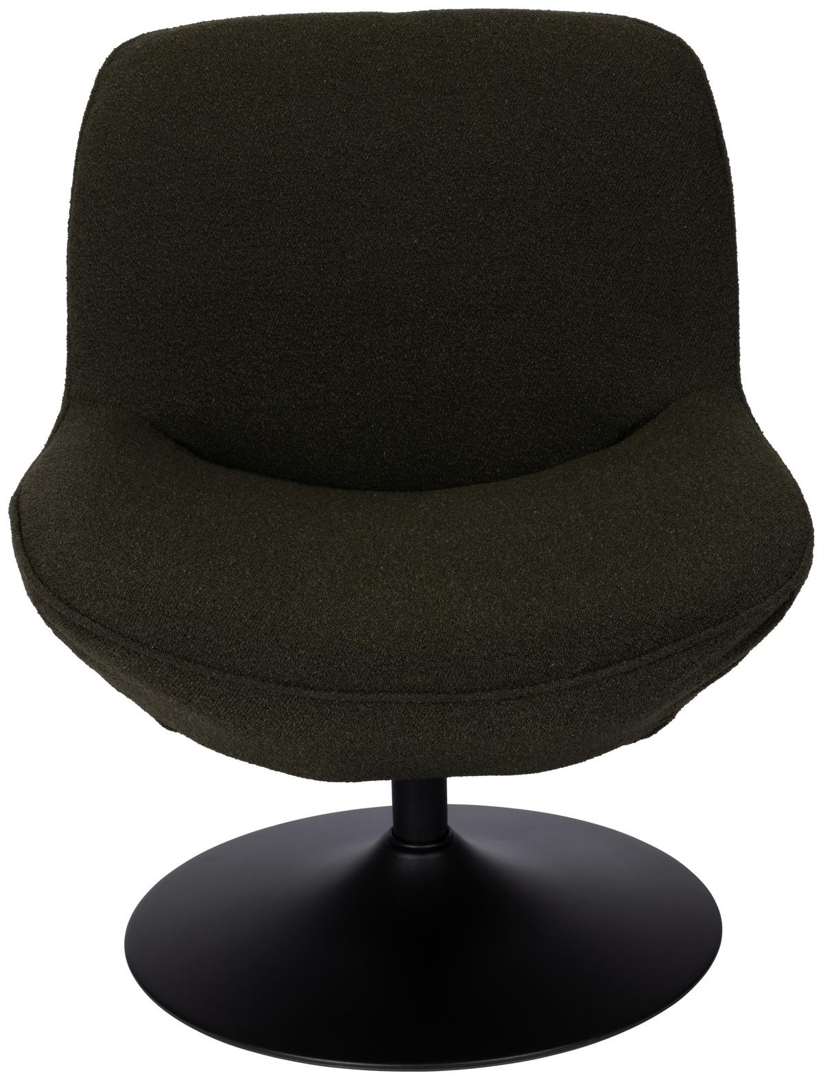 Relaxsessel Ramo Dunkelgrün B: 69 cm - Dunkelgrün/Schwarz, Basics, Textil/Metall (69/77/72cm) - Livetastic
