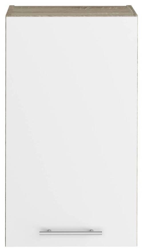 Felsőszekrény Corina - Sonoma tölgy/fehér, fa/fém (40/72,4/34,6cm)