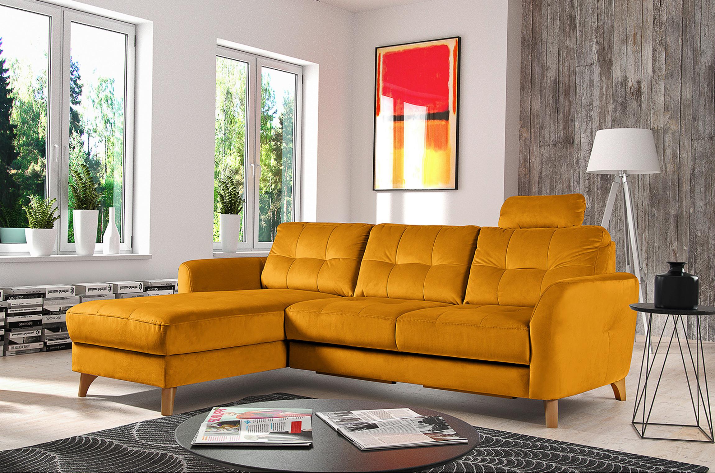 Kopfstütze Nordic. Gelb B: 43 Cm - Gelb, Design, Textil (43/18/15cm) - Livetastic