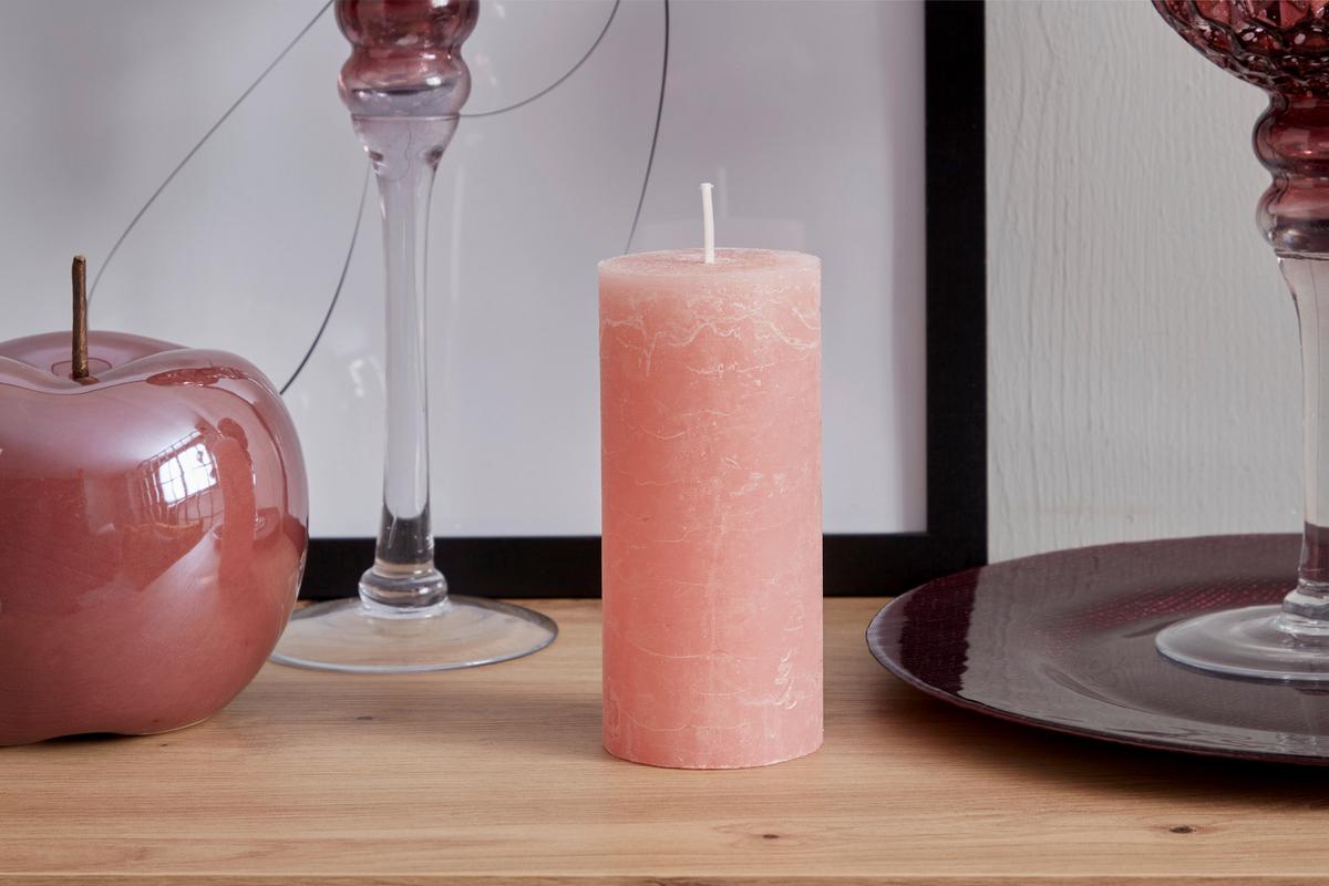 Stumpenkerze Saphira Altrosa D/H: 6,8/15 cm - Altrosa, Basics (6,8/15cm) - Ondega