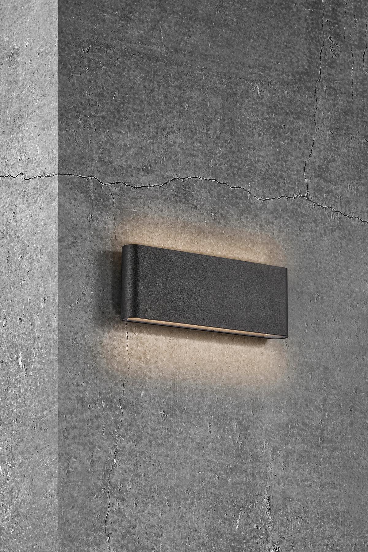 Außenwandleuchte Schwarz L: 26 Cm - Schwarz, Design, Metall (26/3,3/9cm) - Nordlux