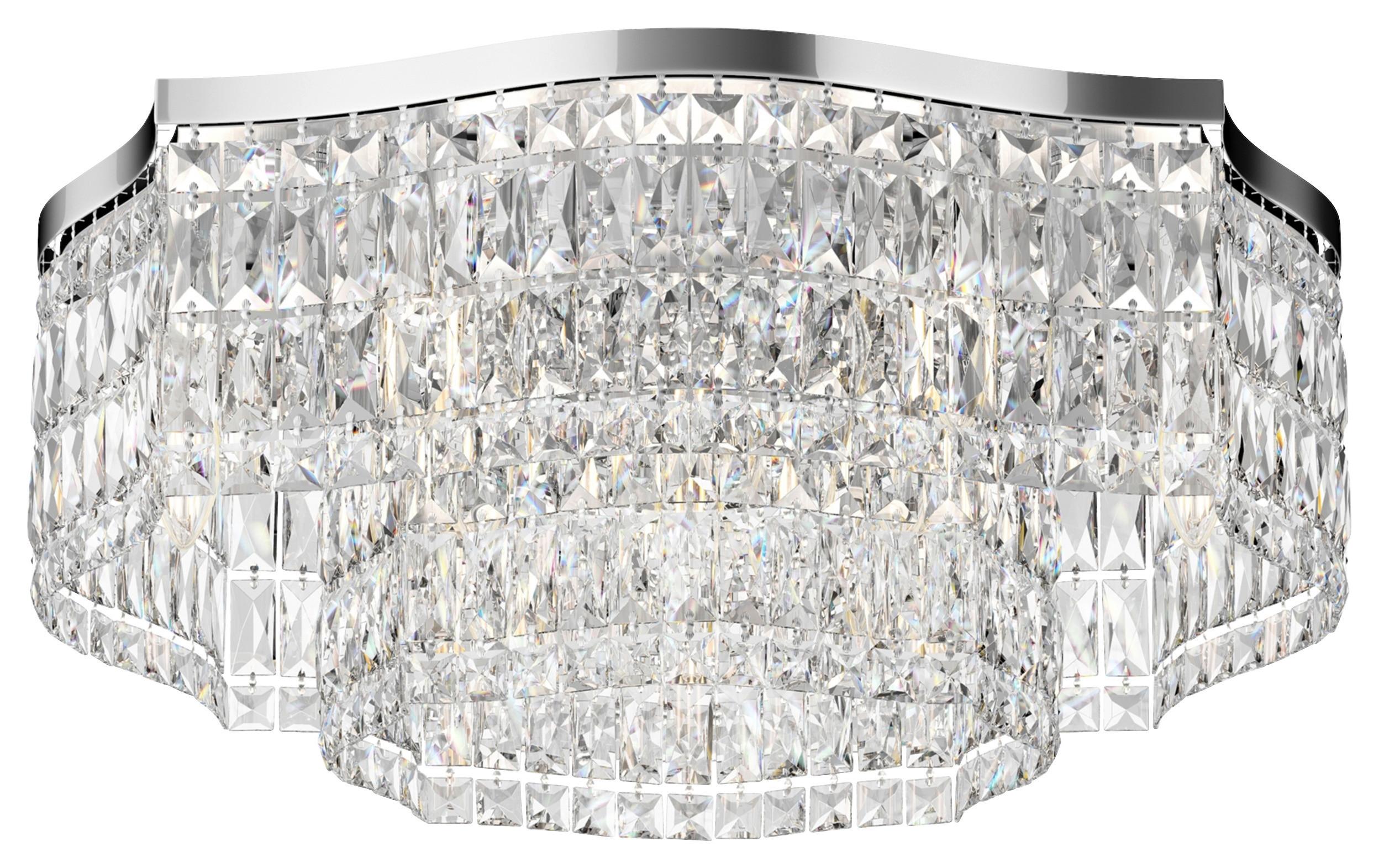 DECKENLEUCHTE DUNE - Chromfarben, Basics, Glas/Metall (60/25cm) - MAYTONI