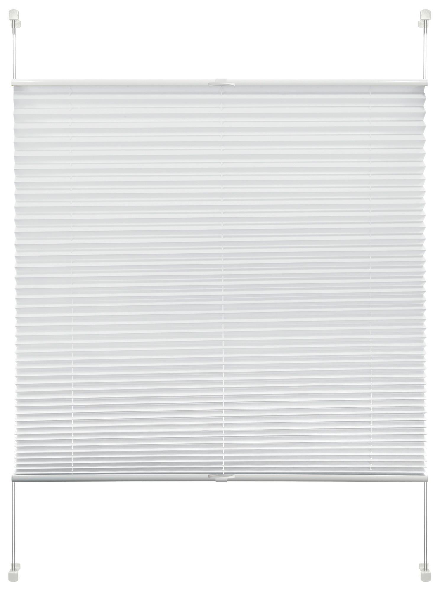 Plissee Solid Crash B: 60 Cm Mit Klemmträger - Weiß, Basics, Textil (60/220cm)