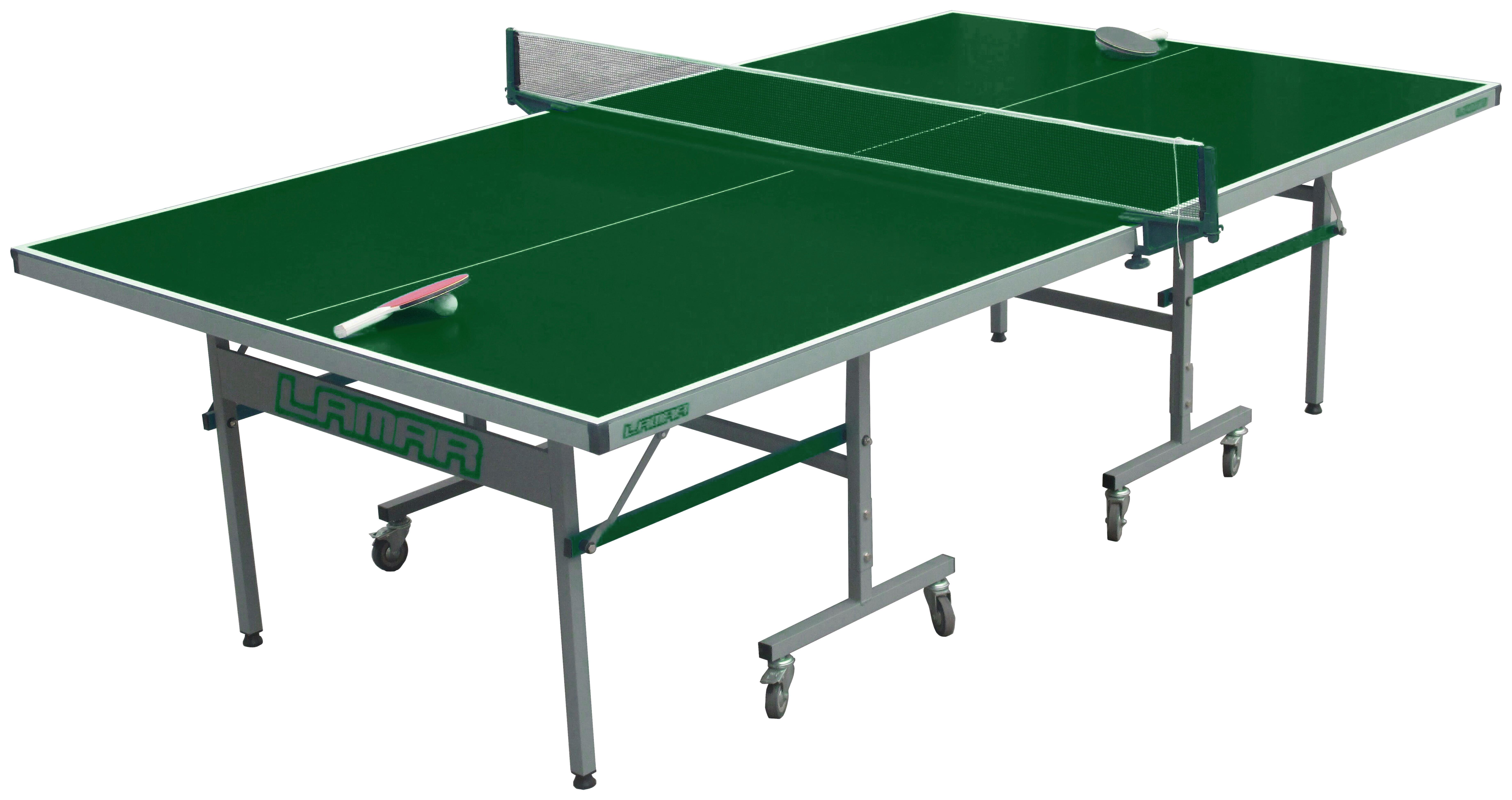 Tischtennistisch Outdoor mit Netz, Schläger und Bälle - Schwarz/Grün, Basics, Metall (274,32/152,4/76,2cm)