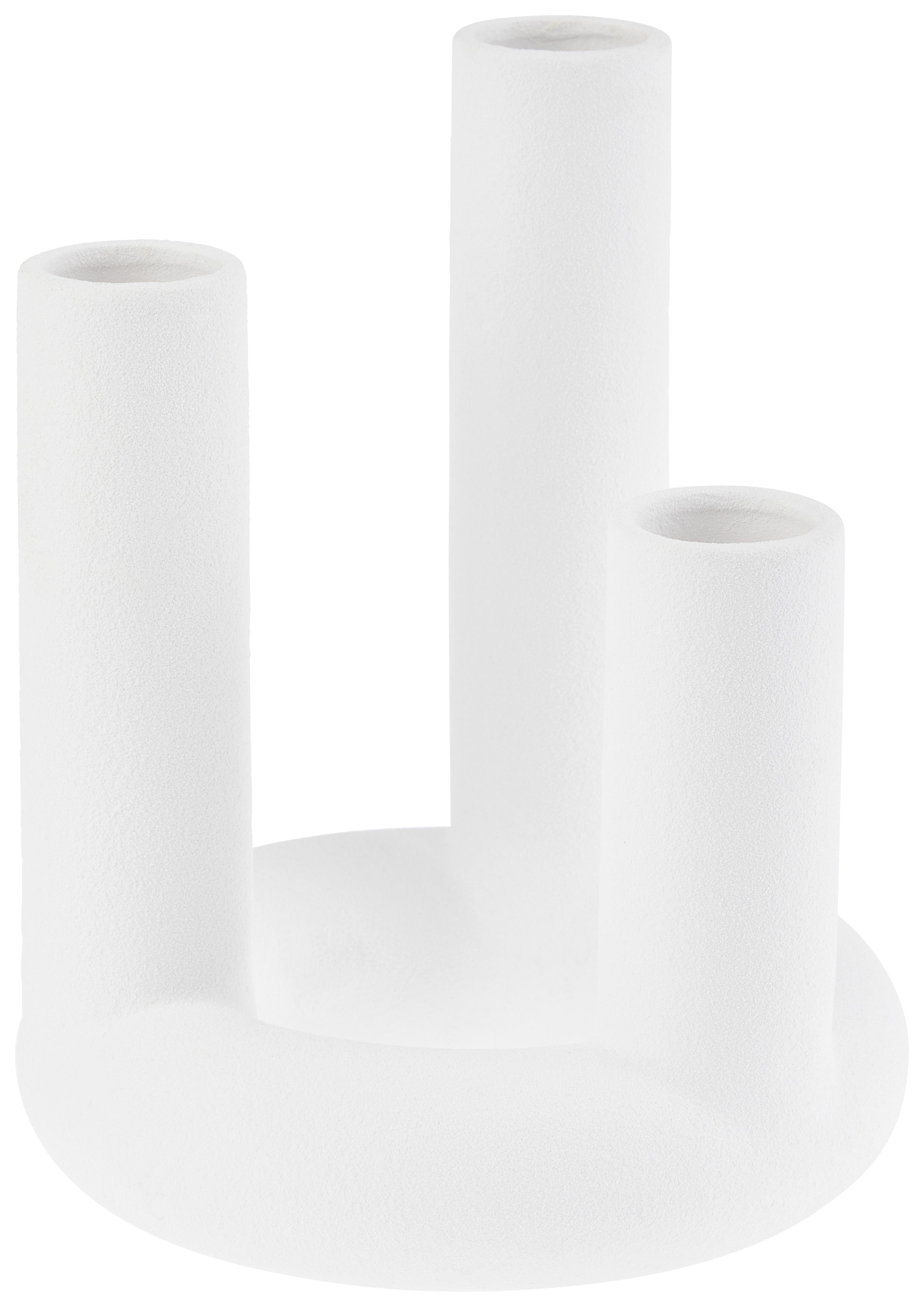 Vase Aus Keramik Finka D/H: ca. 16/20 cm - Weiß, Basics, Keramik (16/20cm) - Luca Bessoni