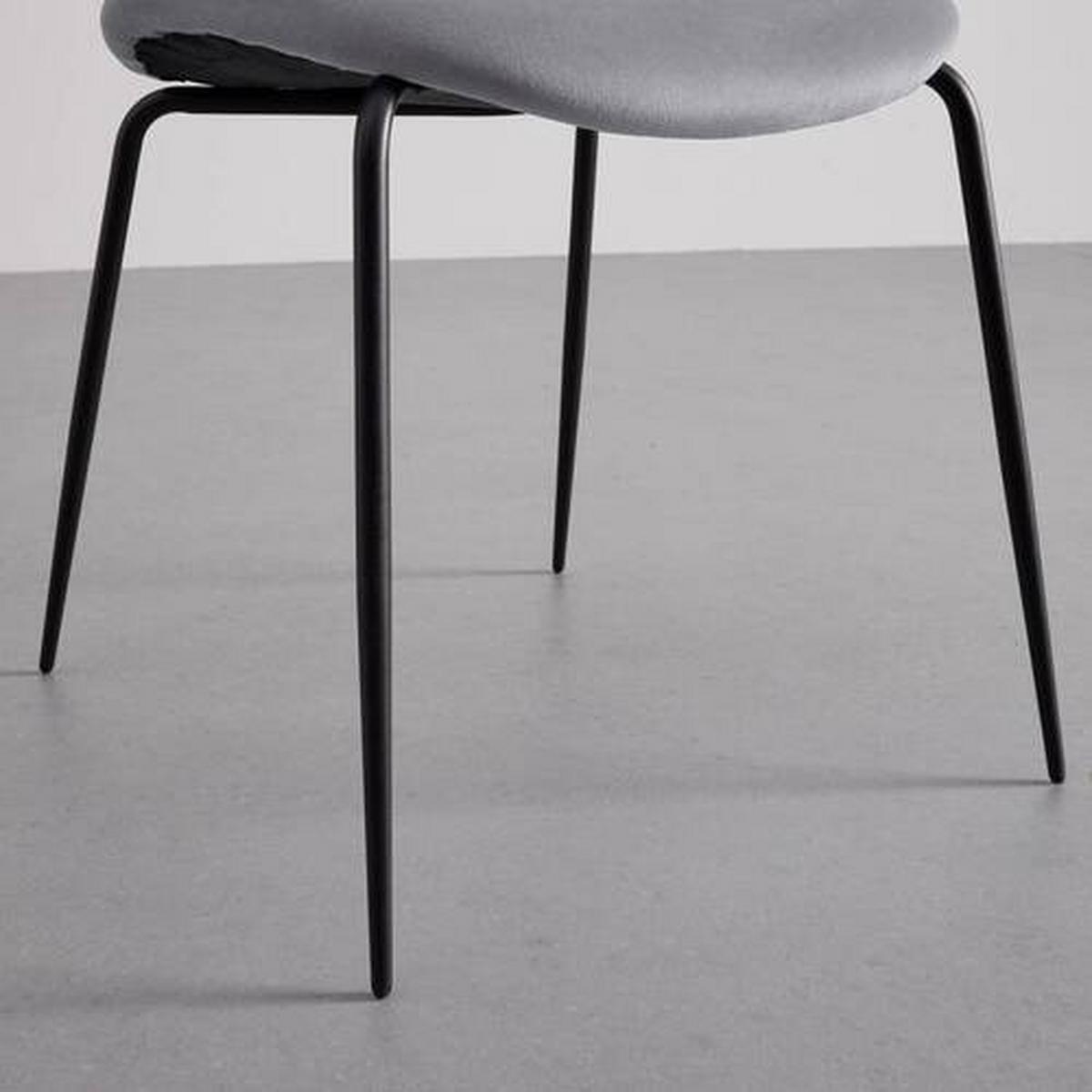 Jídelní židle ALICIA světle šedá - černá/světle šedá, Moderní, kov/dřevo (53/82,5/53cm) - Bessagi Home