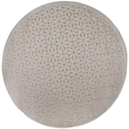Outdoorteppich Argento Silberfarben D: 160 cm - Silberfarben, Basics, Textil (160/160cm)