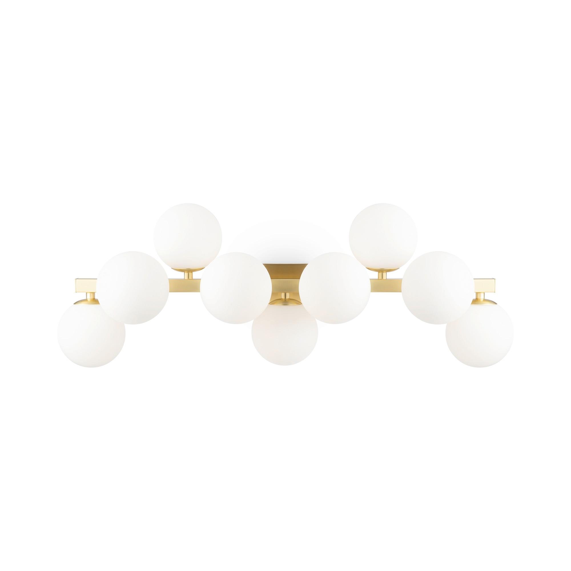 Wandleuchte Dallas - Goldfarben/Weiß, Trend, Glas/Metall (24/66/23cm) - MAYTONI