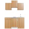 Kuchyňský blok NANO včetně spotřebičů a dřezu - barvy buku/béžová, Moderní, kompozitní dřevo/plast (150cm) - MID.YOU