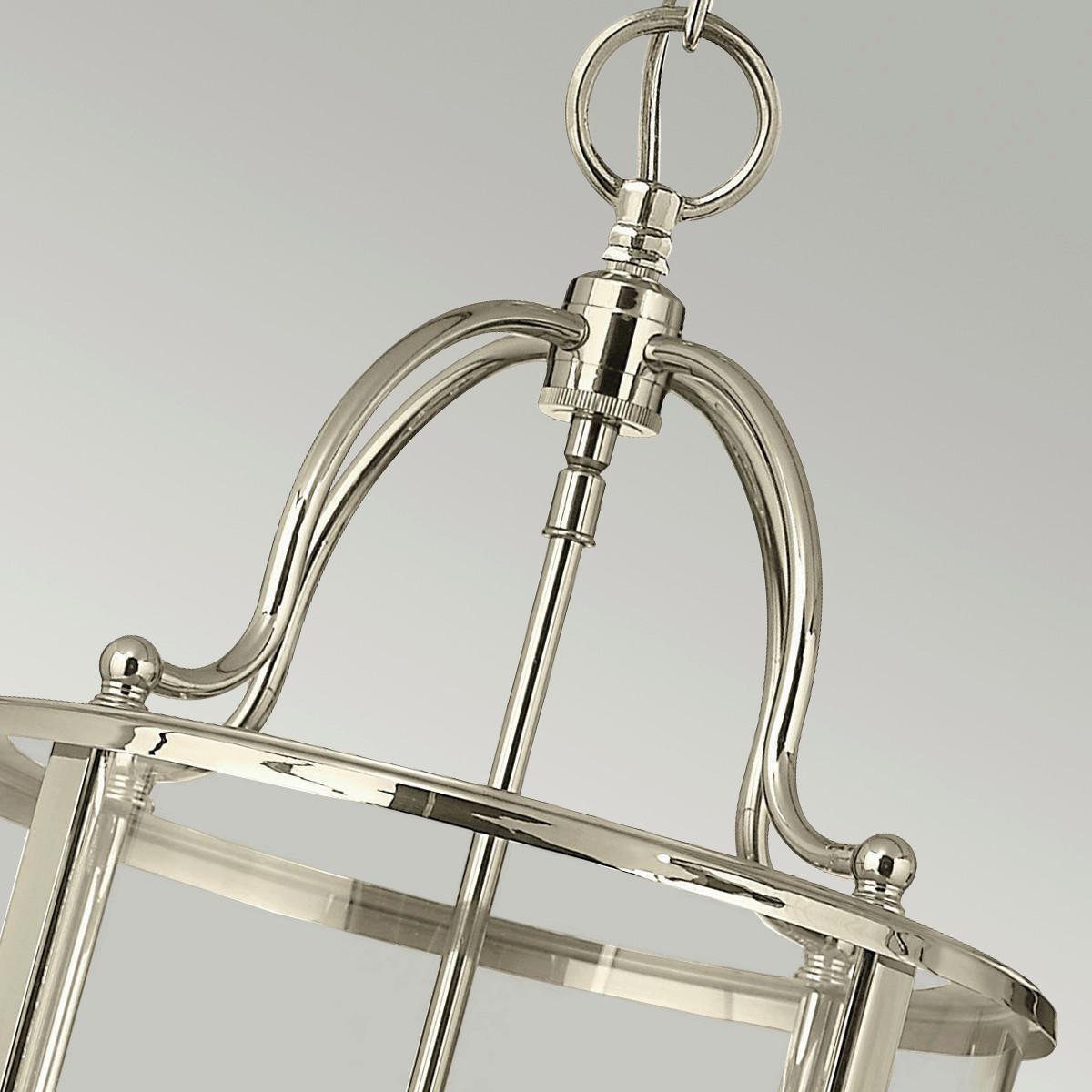 Hängeleuchte Gentry H: 61 Cm 4-Flammig - Nickelfarben, Natur, Glas/Metall (29.7/61cm) - Elstead Lighting