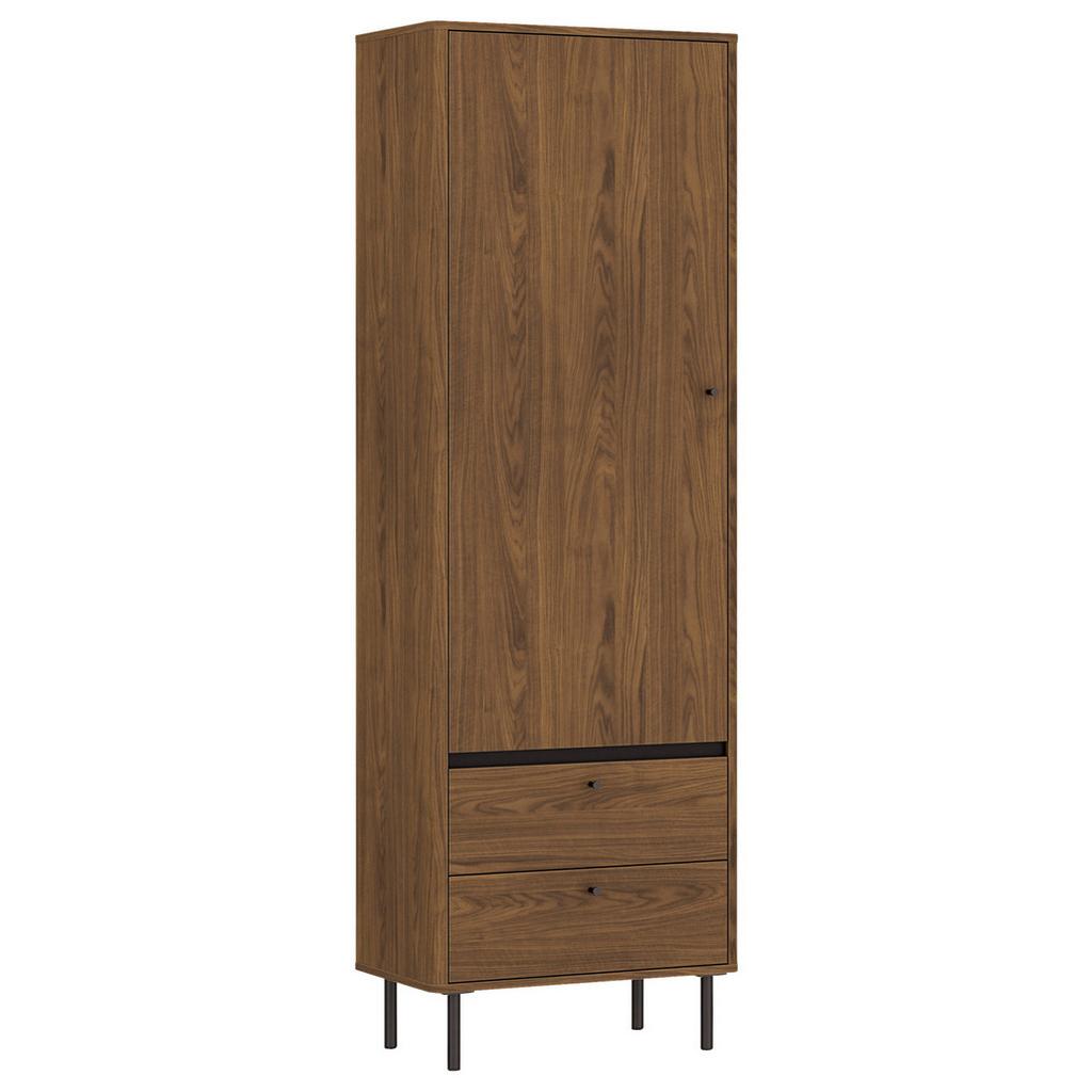 Hochschrank Revillo Schwarz/Nussbaumfarben B:63cm