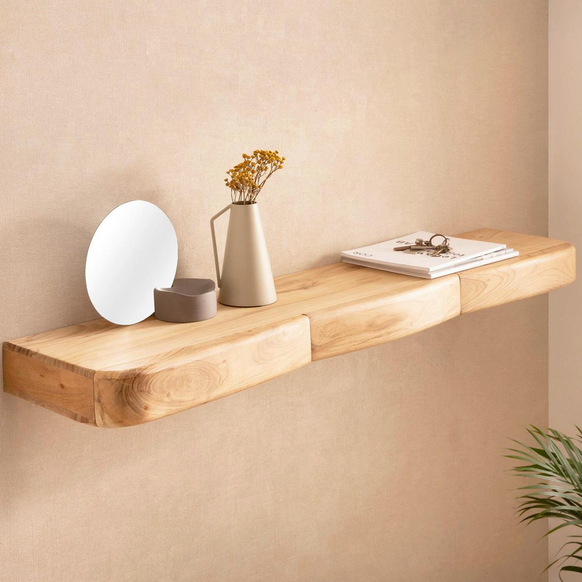 WANDBOARD Akaziefarben B: 120cm - Akaziefarben, Design, Holz (120/8/20cm) - Livetastic