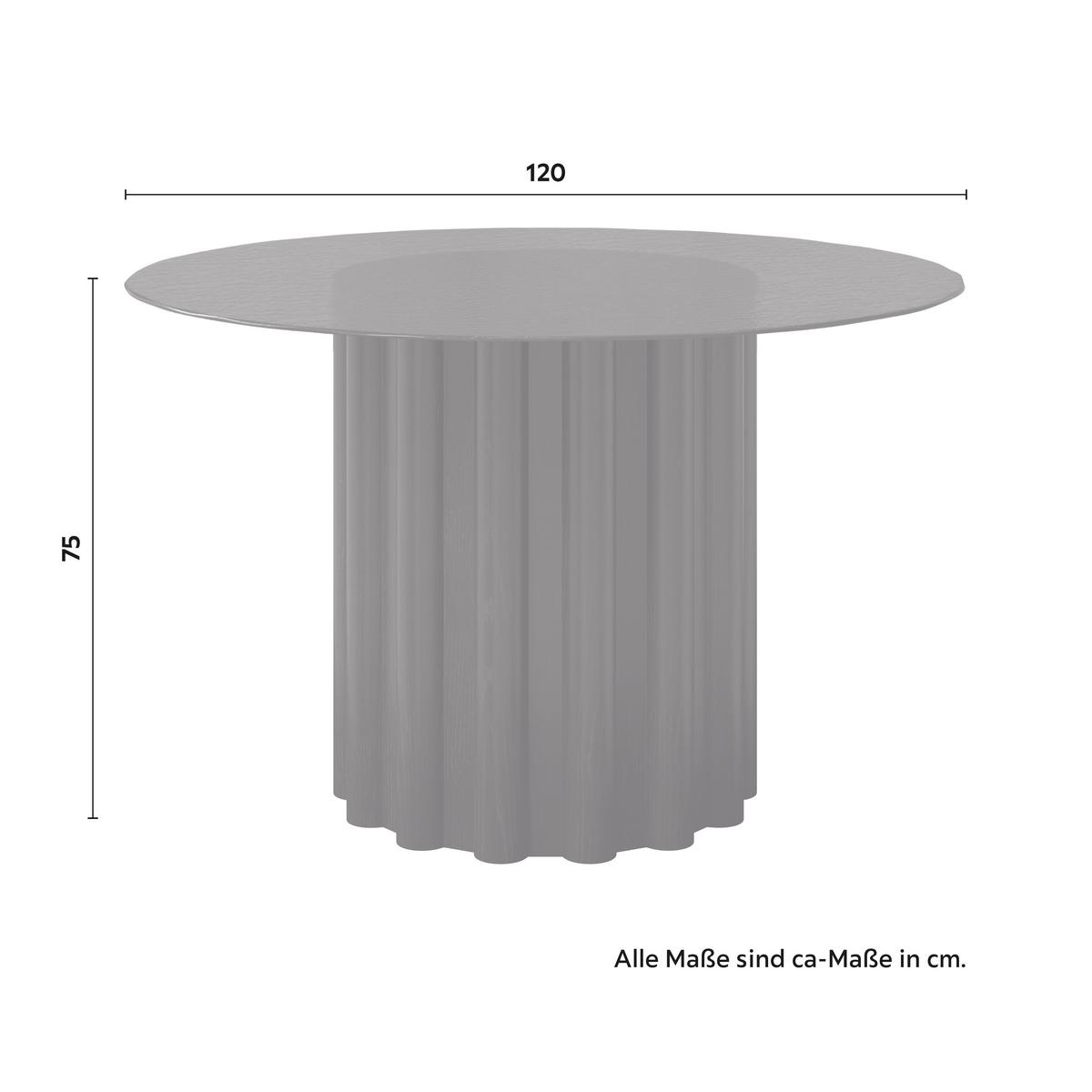 Jídelní stůl Zelia, P: 120  cm - černá, Moderní, dřevo/kompozitní dřevo (120/120/75cm) - Bessagi Home