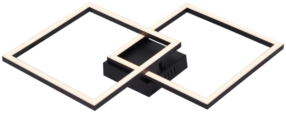 STROPNÍ LED SVÍTIDLO CORVIN -BASED- - černá/opál, Moderní, plast (55,8/39,5/6,7cm) - Based