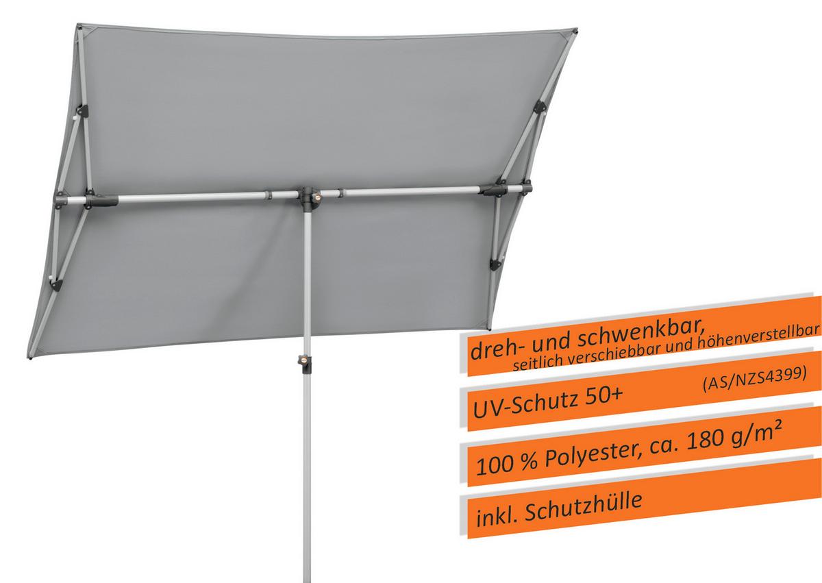 Ampelschirm Novara BxHxT: 190x188x140 cm Hellgrau - Anthrazit/Hellgrau, Basics, Textil/Metall (190/188/140cm) - Schneider