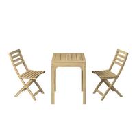 Balkonset Kopenhagen - Akaziefarben, MODERN, Holz - Beldano