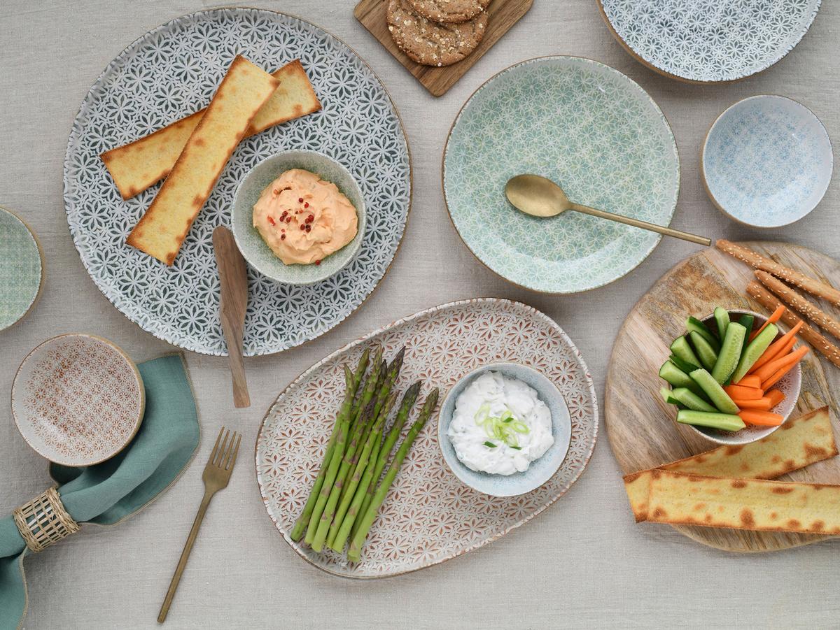 Tafelservice Uno Emiliana 12--Teilig., Creme, Rosa - Creme/Rosa, Basics, Keramik - Creatable