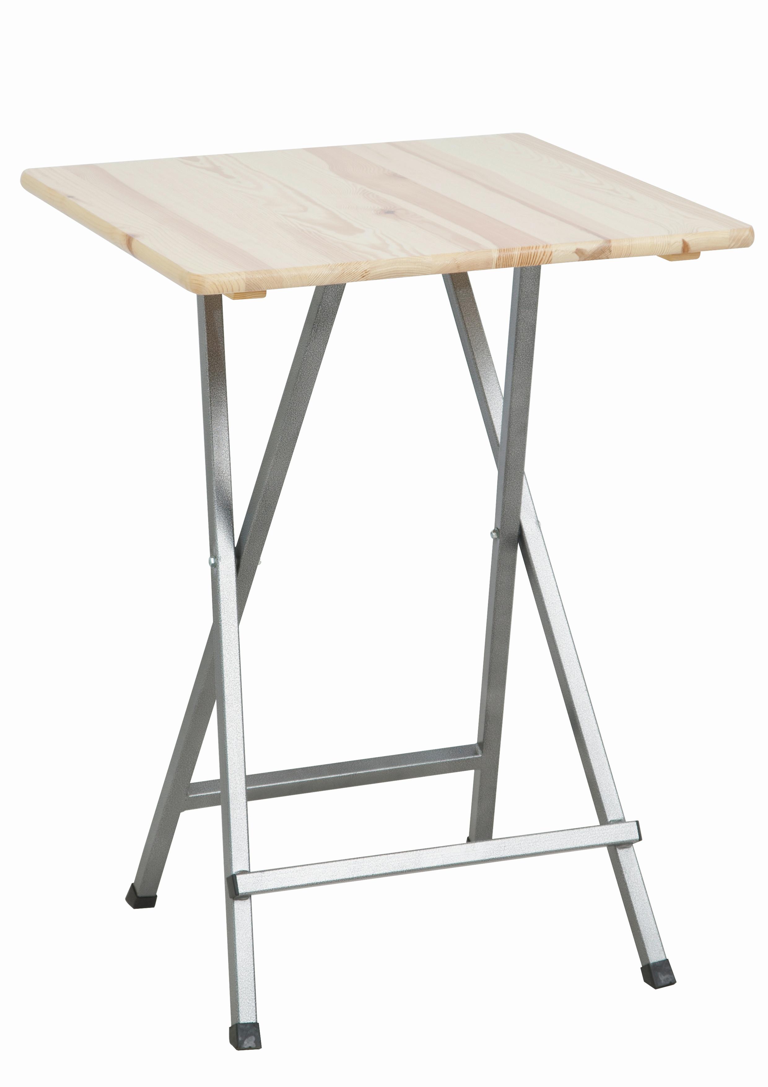 Stehtisch Stehtisch  80x80 Kiefer - Grau/Kieferfarben, MODERN, Holz/Metall (80/80/110cm) - Gardenson