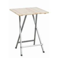 Stehtisch Stehtisch  80x80 Kiefer - Grau/Kieferfarben, MODERN, Holz/Metall (80/80/110cm) - Gardenson