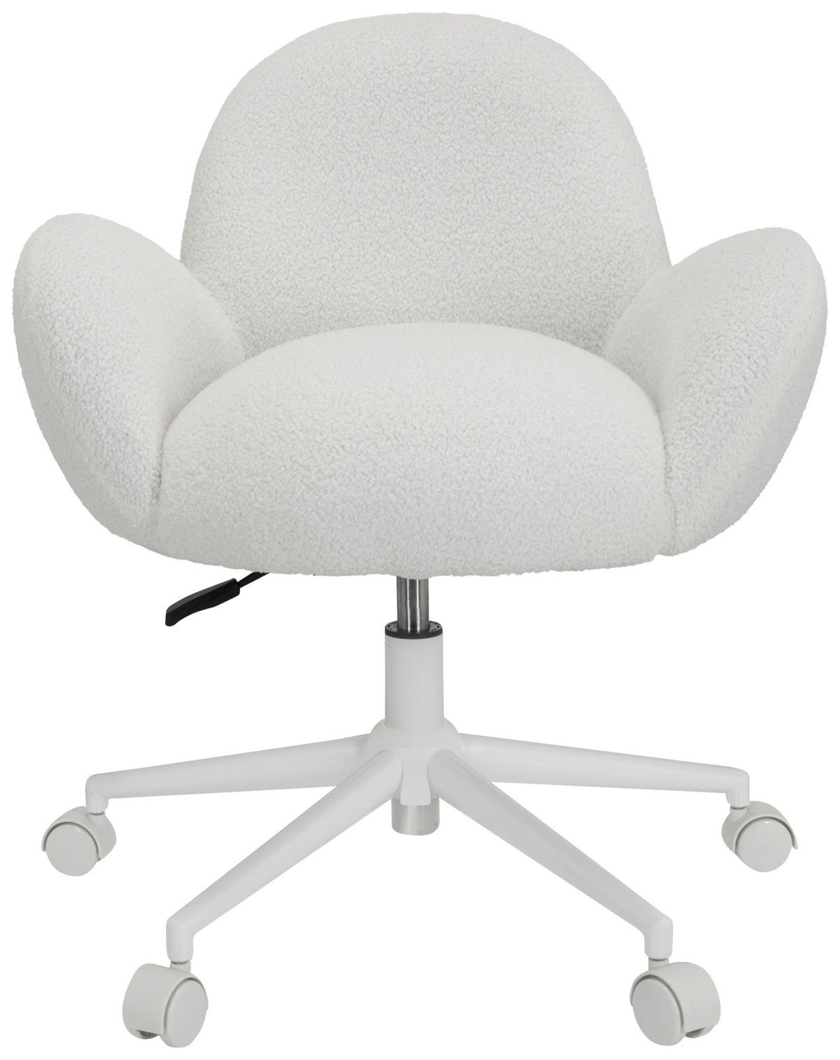 Jugenddrehstuhl Kiddy Teddy Weiß Bis 80 Kg - Weiß, MODERN, Kunststoff/Textil (63/67/64cm) - MID.YOU