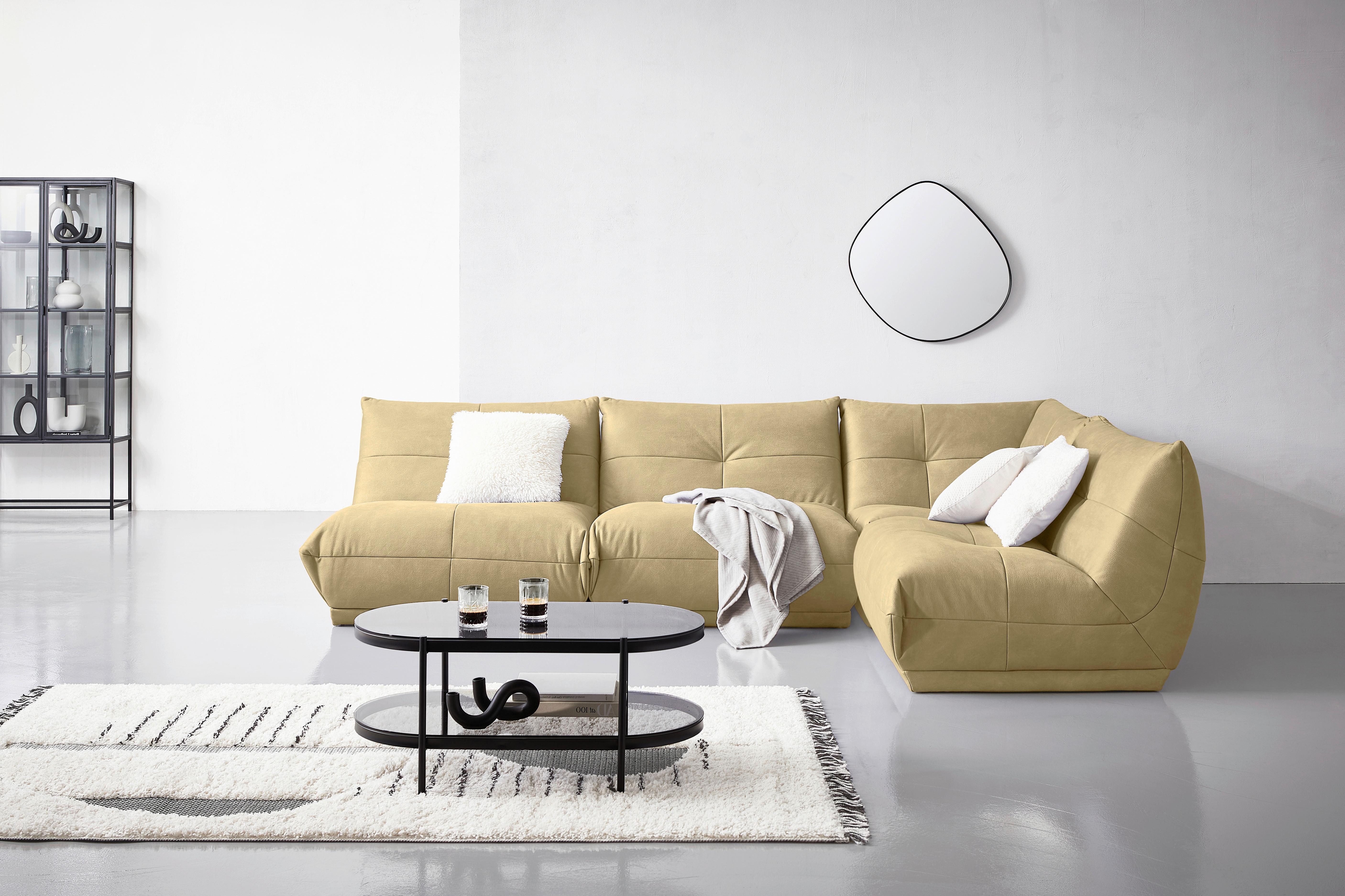 Ecksofa Giselle Beige S: 315x210 Cm - Beige, Trend, Textil (315/210cm) - Livetastic