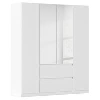 Drehtürenschrank Mainz Weiß B: 181 cm - Silberfarben/Weiß, Basics, Holzwerkstoff (181/210/54cm) - Rauch Möbel