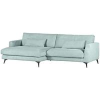 Ecksofa Macau, Mintgrün S: 140x270 cm - Schwarz/Mintgrün, LIFESTYLE, Textil (140/270cm) - Livetastic