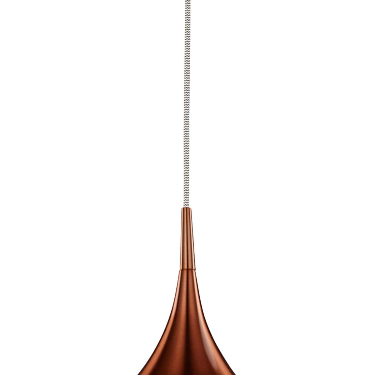 Pendelleuchte Vibrant H: 160 cm 1-Flammig, höhenverstellbar - Kupferfarben, Design, Metall (26/160cm)