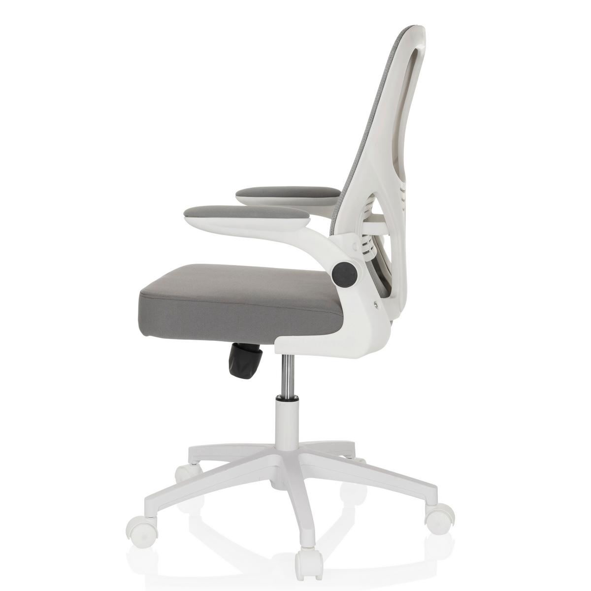 Drehstuhl Grau B: 60 Cm - Grauweiß/Weiß, MODERN, Kunststoff/Textil (60/95-105/54cm) - MID.YOU