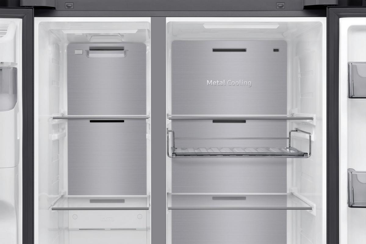 Side-by-side Rs90f64edfef Eekl: D, Nutzinhalt Ca. 401 L - Schwarz, Basics, Glas/Kunststoff (91,2/178,4/72,6cm) - Samsung