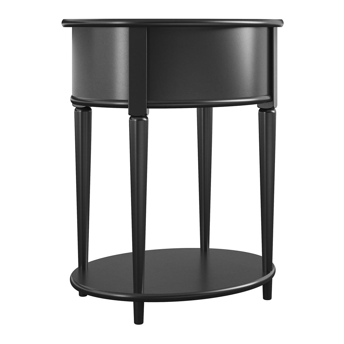 Beistelltisch Aurora Schwarz B: 55 Cm - Schwarz, Design, Holzwerkstoff (55/45/66cm) - MID.YOU