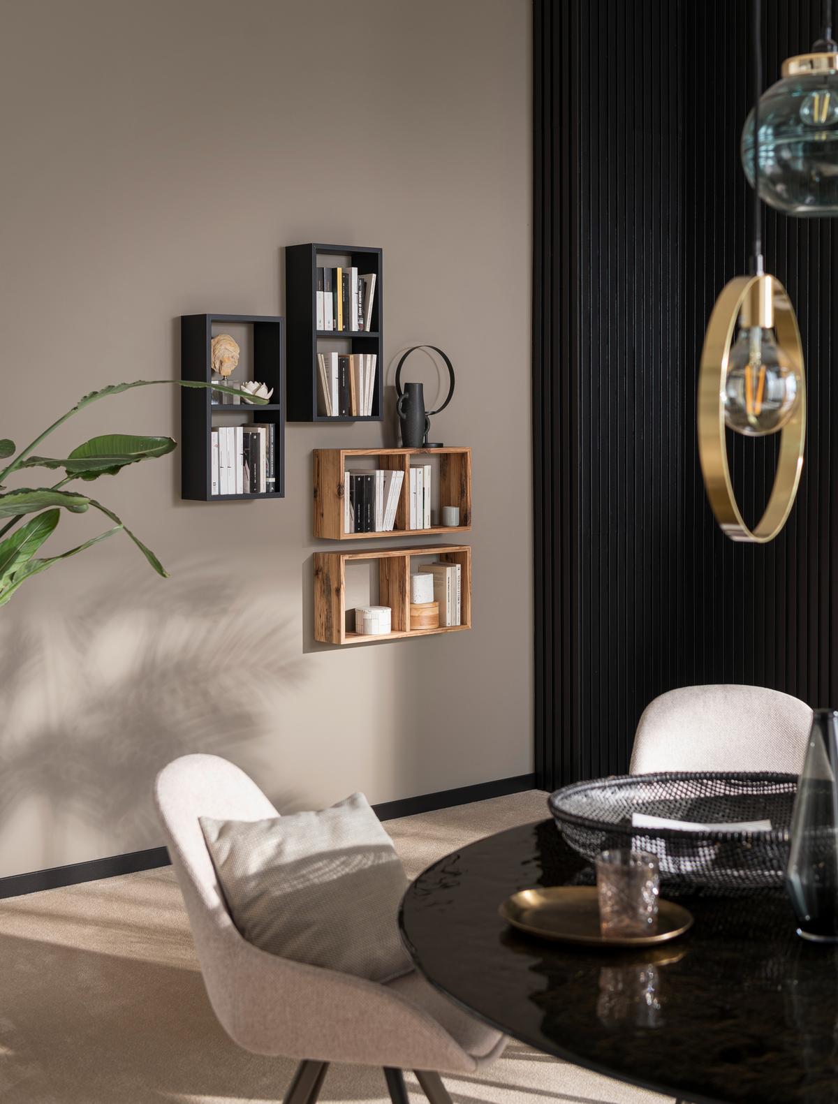 Wandregal Yasmine Alpine B: 59 cm - Kiefer Milford, Trend, Holzwerkstoff (59/30/15cm)