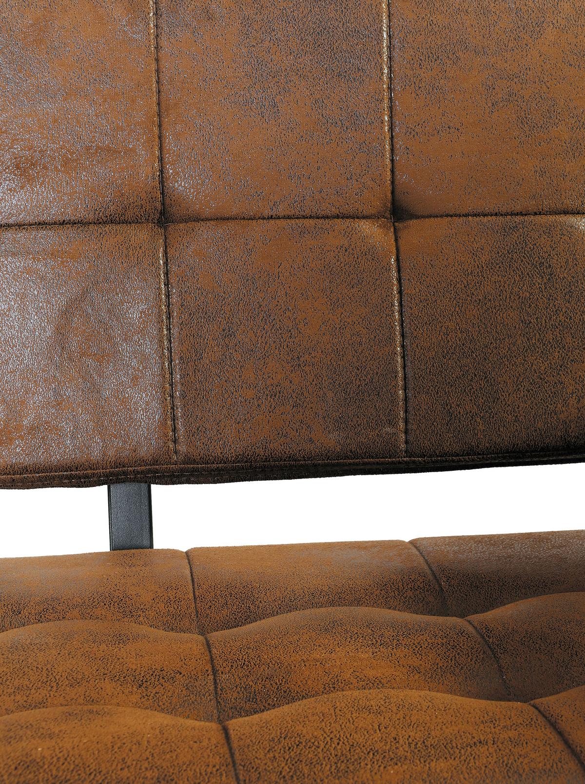 Eckbank Braun Lavik 134x185 cm - Schwarz/Braun, MODERN, Textil/Metall (134/185cm) - MID.YOU