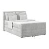 Boxspringbett Mit Topper & Bettkasten 140x200 Medino - Hellgrau, KONVENTIONELL, Holz/Holzwerkstoff (140/200cm) - Luca Bessoni