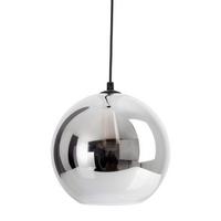 Hängeleuchte Vaso H: 125 Cm 1-Flammig, Kugelform - Silberfarben/Schwarz, Design, Glas/Kunststoff (25/125cm) - Näve