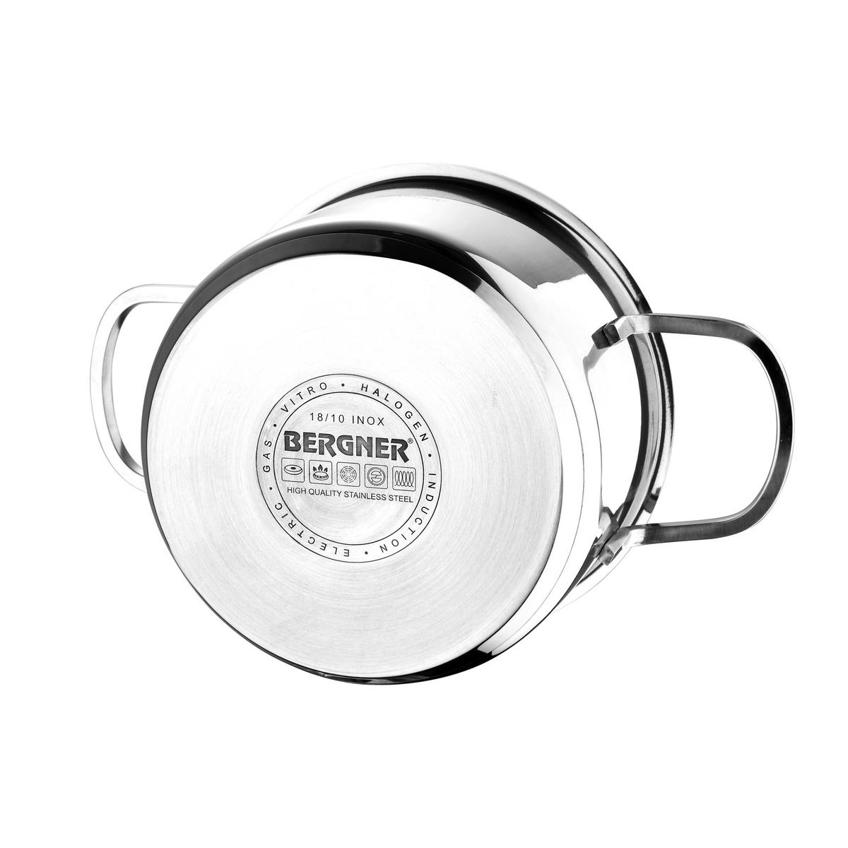 Kochtopfset Edelstahl 6-teilig - Edelstahlfarben/Transparent, Trend, Glas/Metall