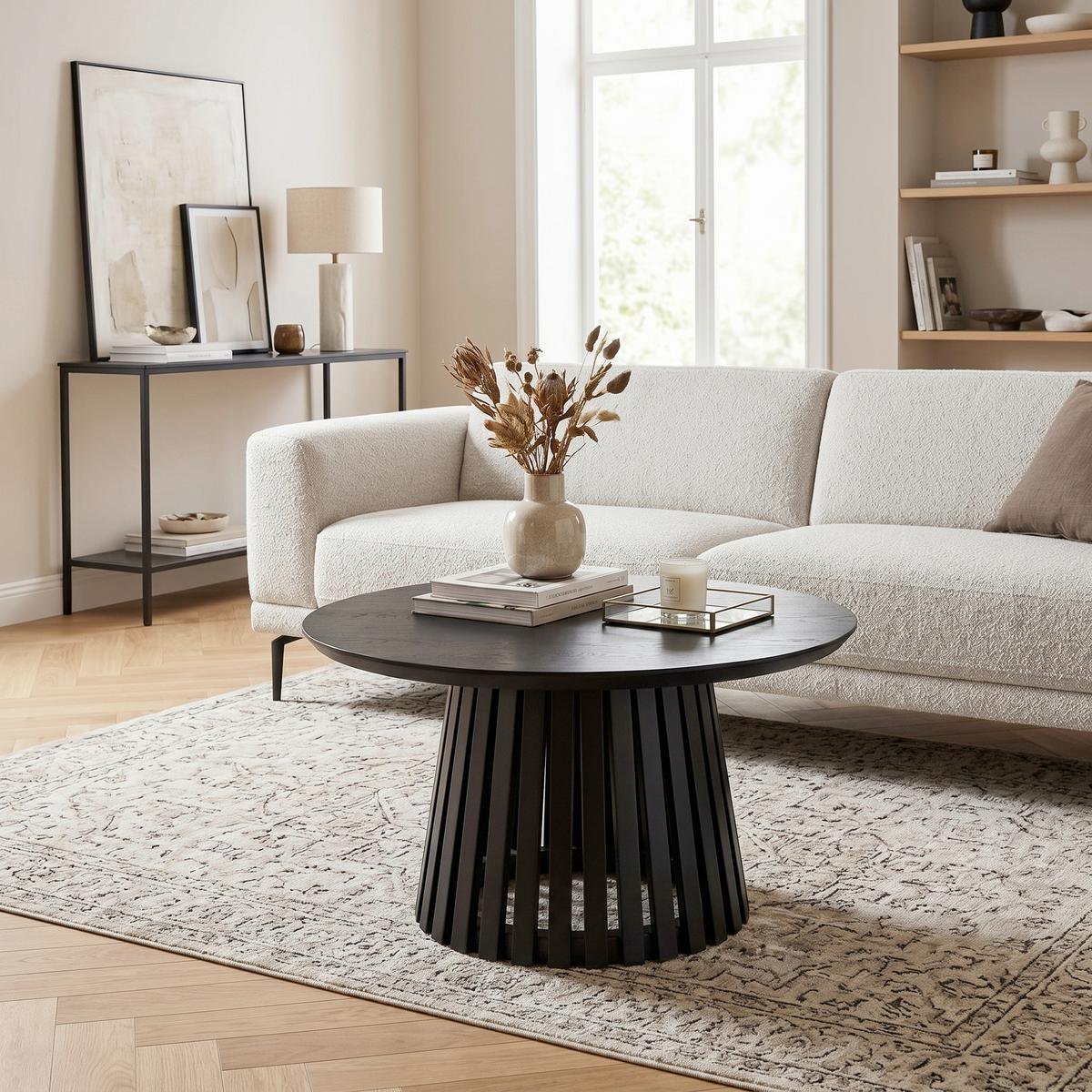 Konferenční stolek MORALES 70 - černá, Moderní, dřevo (70/70/40cm) - Mömax