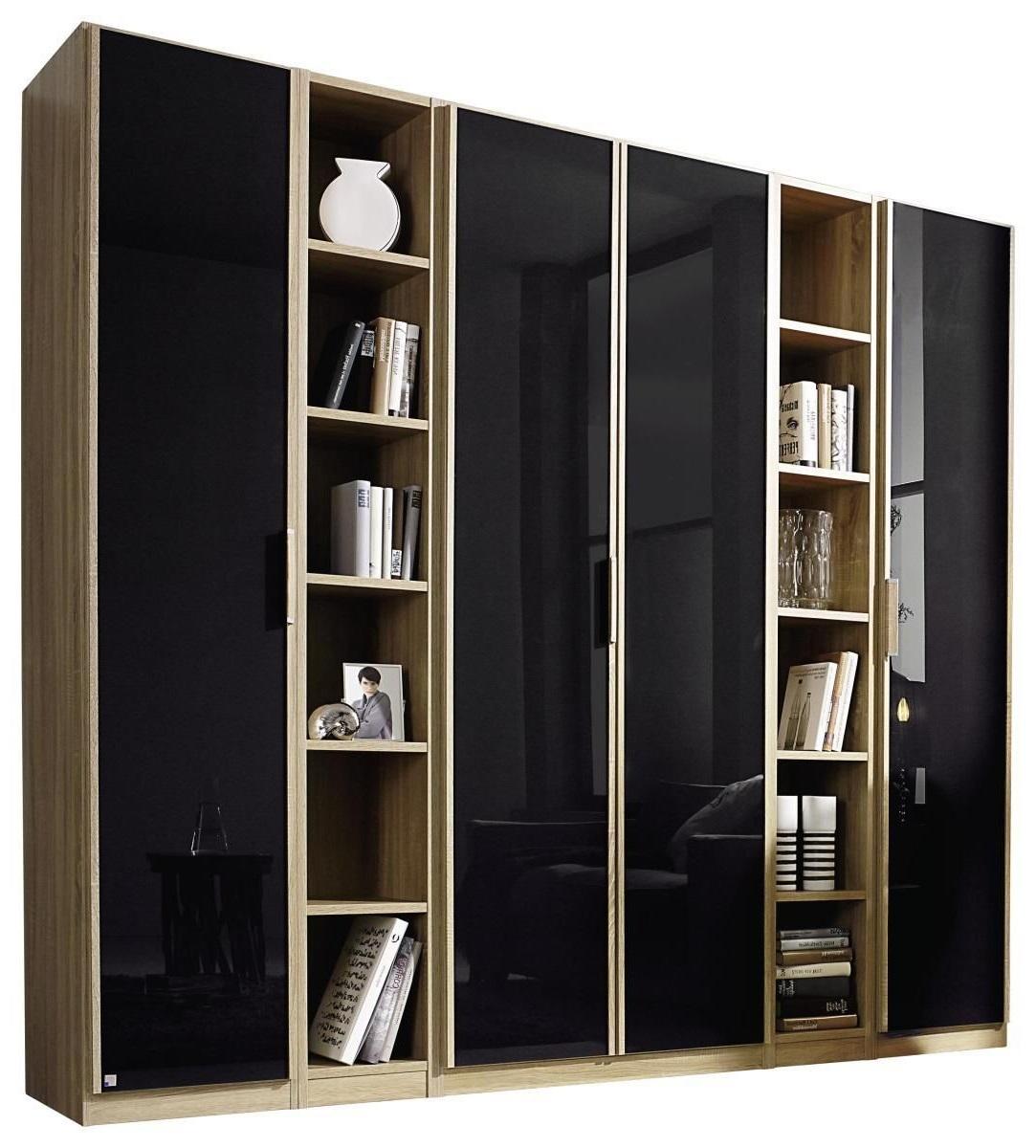 Kleiderschrank Essensa B: 251 cm Eichefarben - Eichefarben/Anthrazit, Design, Glas/Holzwerkstoff (251/229/54cm) - Rauch Möbel