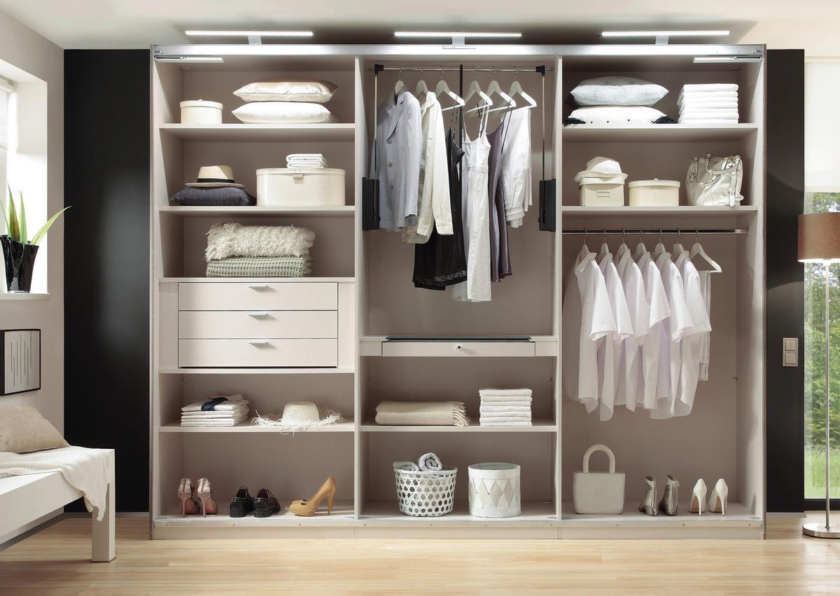 Schwebetürenschrank Mit Laden 167 Cm Includo, Weiß - Weiß, MODERN (167/222/68cm) - MID.YOU