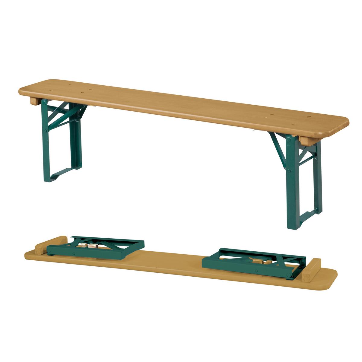 Kindersitzgruppe 3-Teilig natur/Grün - Naturfarben/Grün, Basics, Holz/Metall (109/52/40cm)