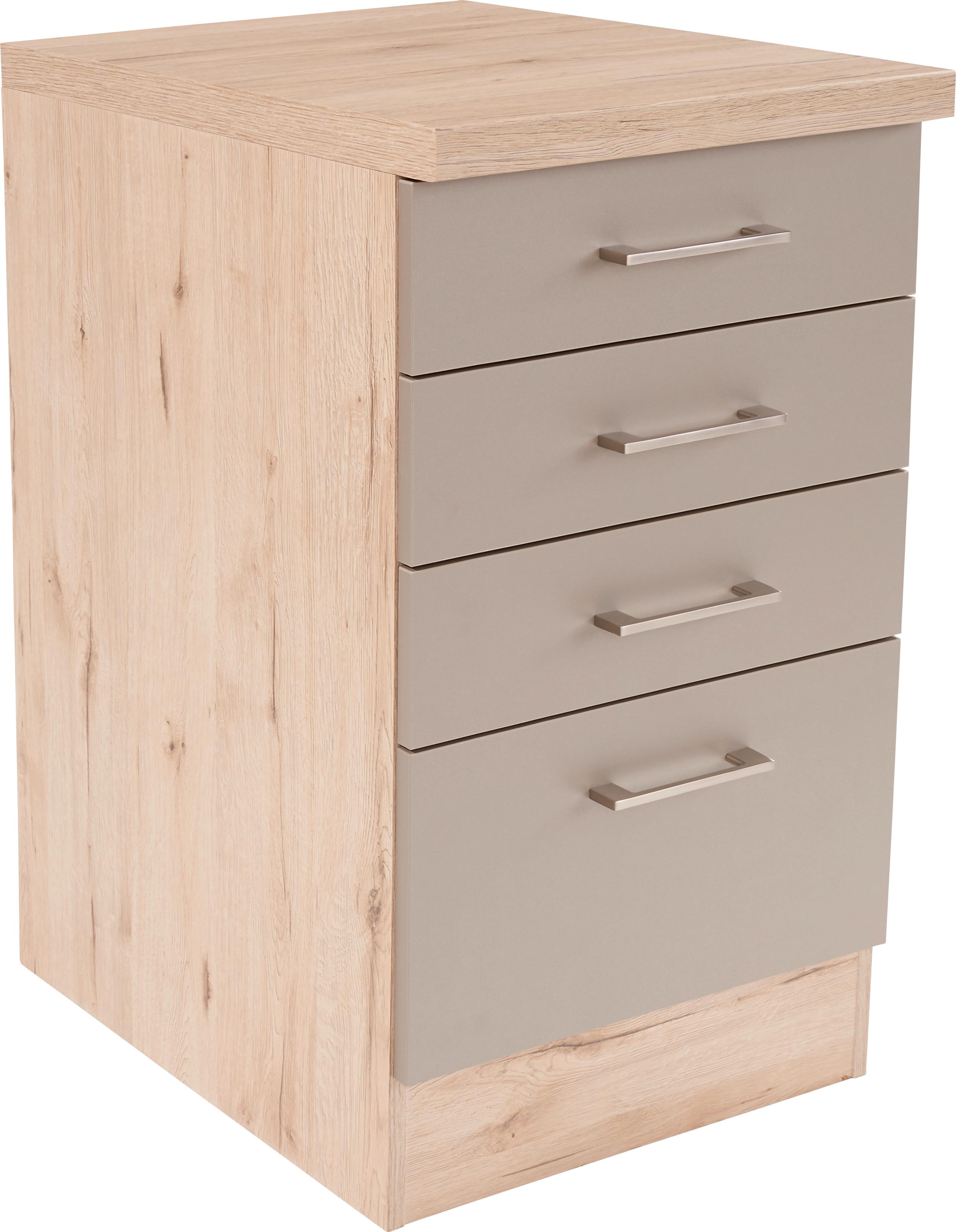 Spodná Kuchynská Skrinka Riva Ussa50 - farby dubu/šampanská, Moderný, kompozitné drevo (50/86/57cm)