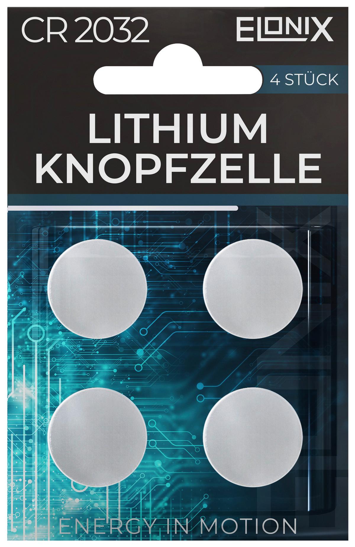 Batérie CR2032, 4 ks/bal. - strieborná, Basics (2cm)