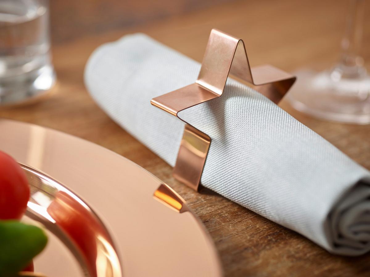 Serviettenring Echtwerk Serviettenring-Set - Kupferfarben, Design, Metall (7cm) - Echtwerk