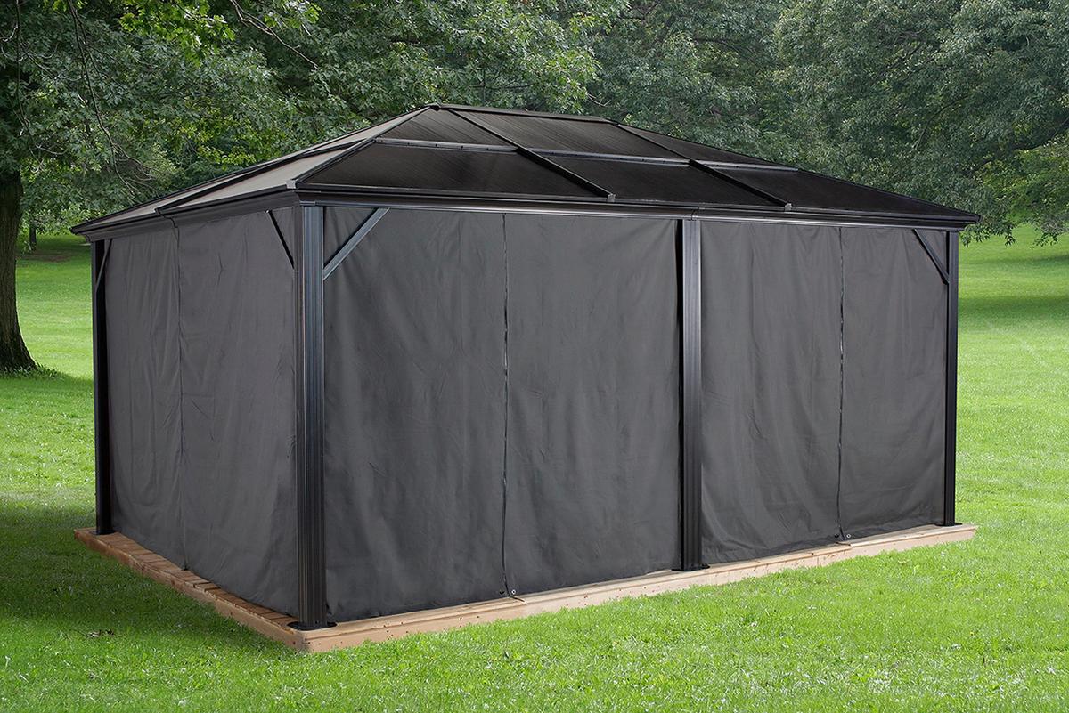 Venkovní závěs 12x16 - tmavě šedá, Basics, textil